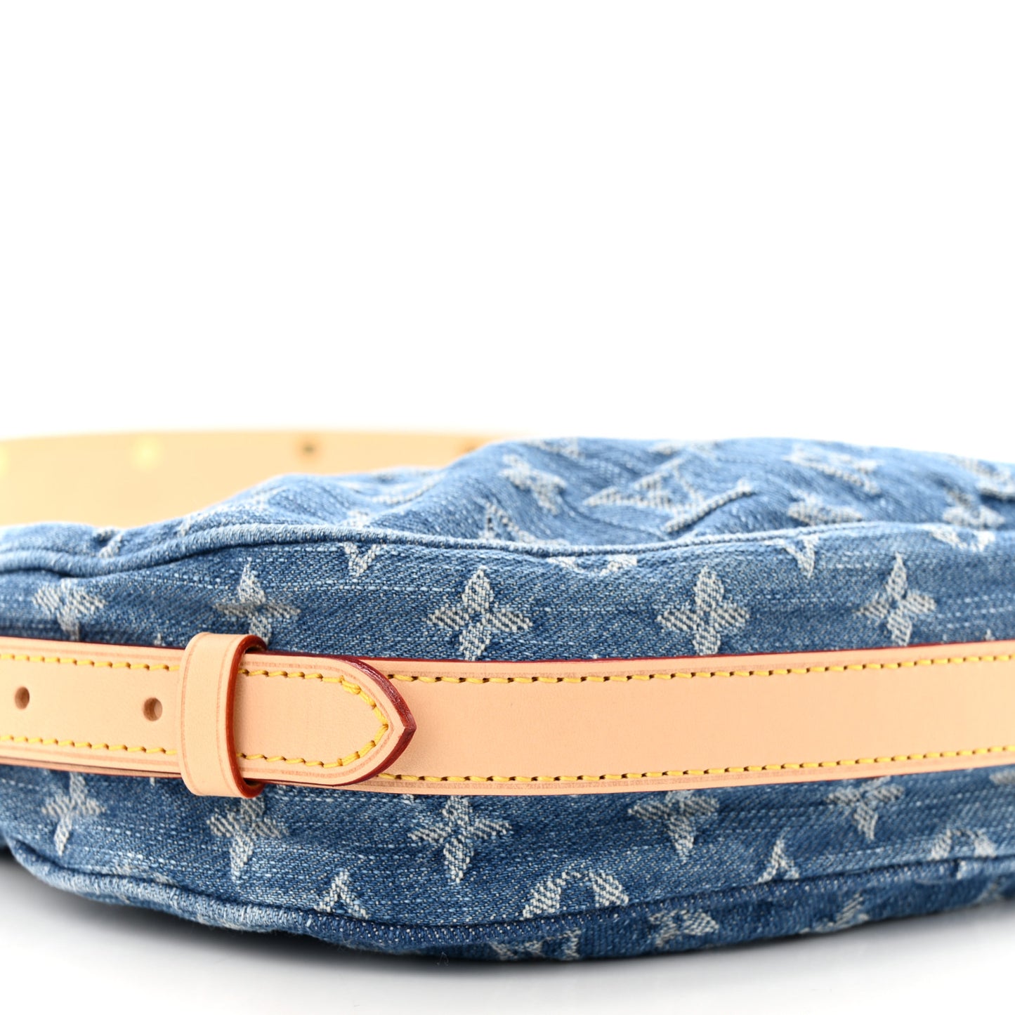 Monogram Denim Croissant MM Blue
