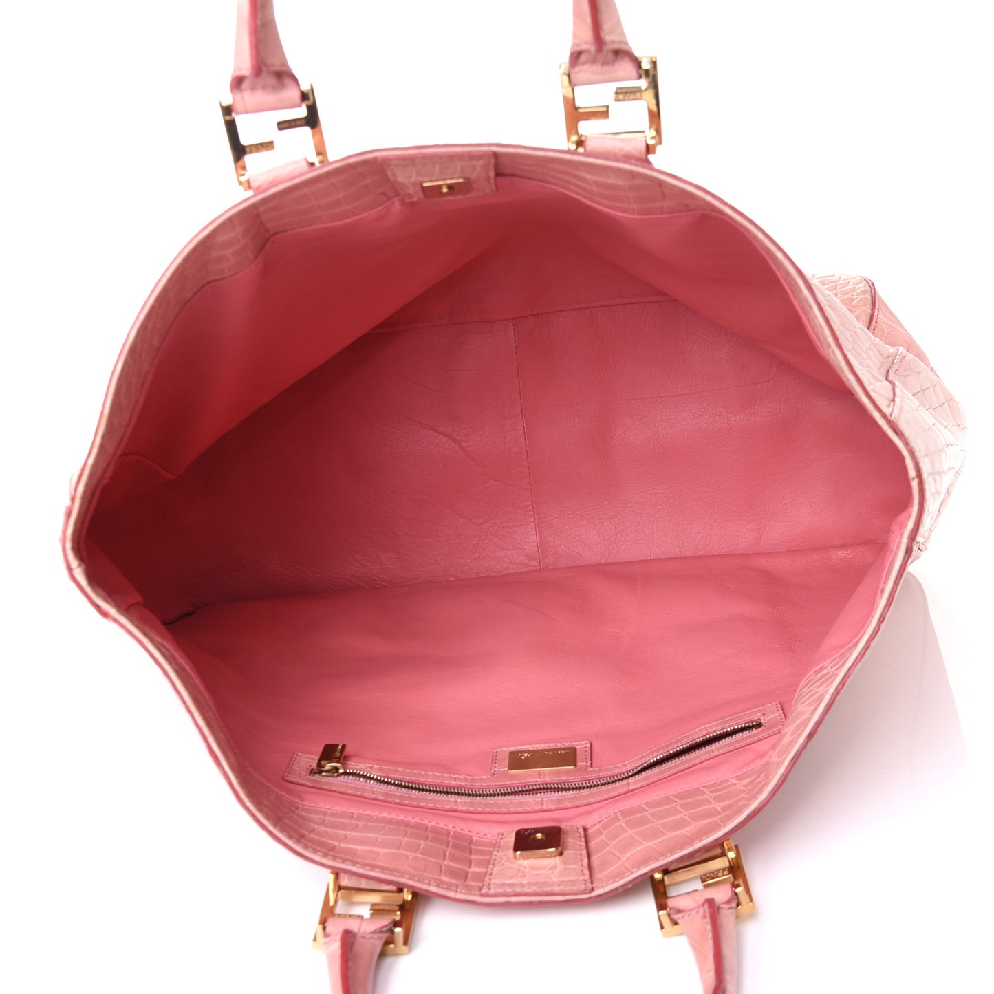 Alligator Large Twins Tote Pink