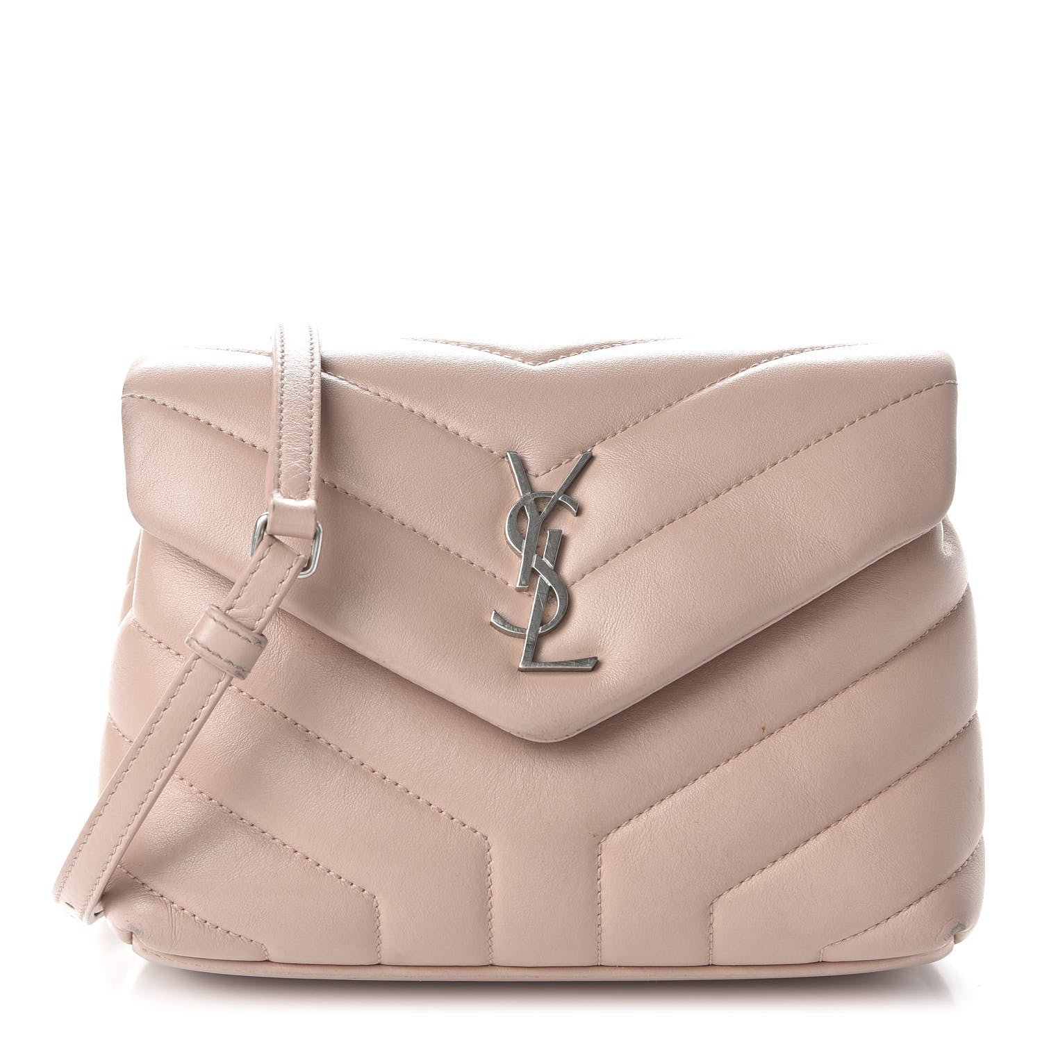 Saint Laurent Calfskin Y Quilted Monogram Toy Loulou Crossbody Bag Tender Pink 1 of 9