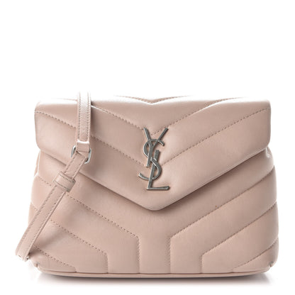 Saint Laurent Calfskin Y Quilted Monogram Toy Loulou Crossbody Bag Tender Pink 1 of 9