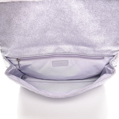 Chanel Iridescent Calfskin Quilted Large Roll Reissue Clutch Silver 5 of 12