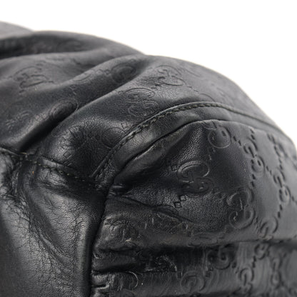 Gucci Guccissima Large D Gold Ring Hobo Black 10 of 18