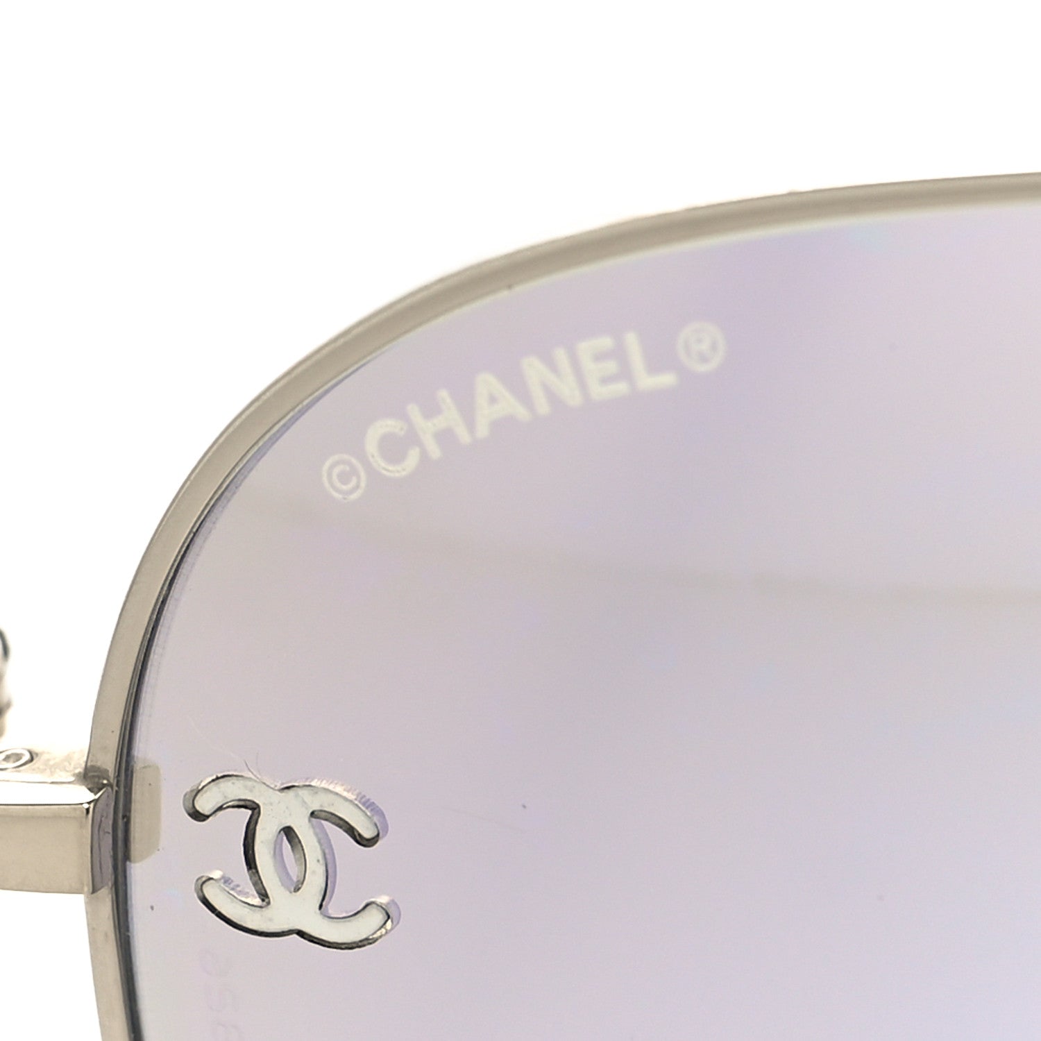 Chanel Metal Aviator CC Sunglasses 4189-T-Q Purple 8 of 9