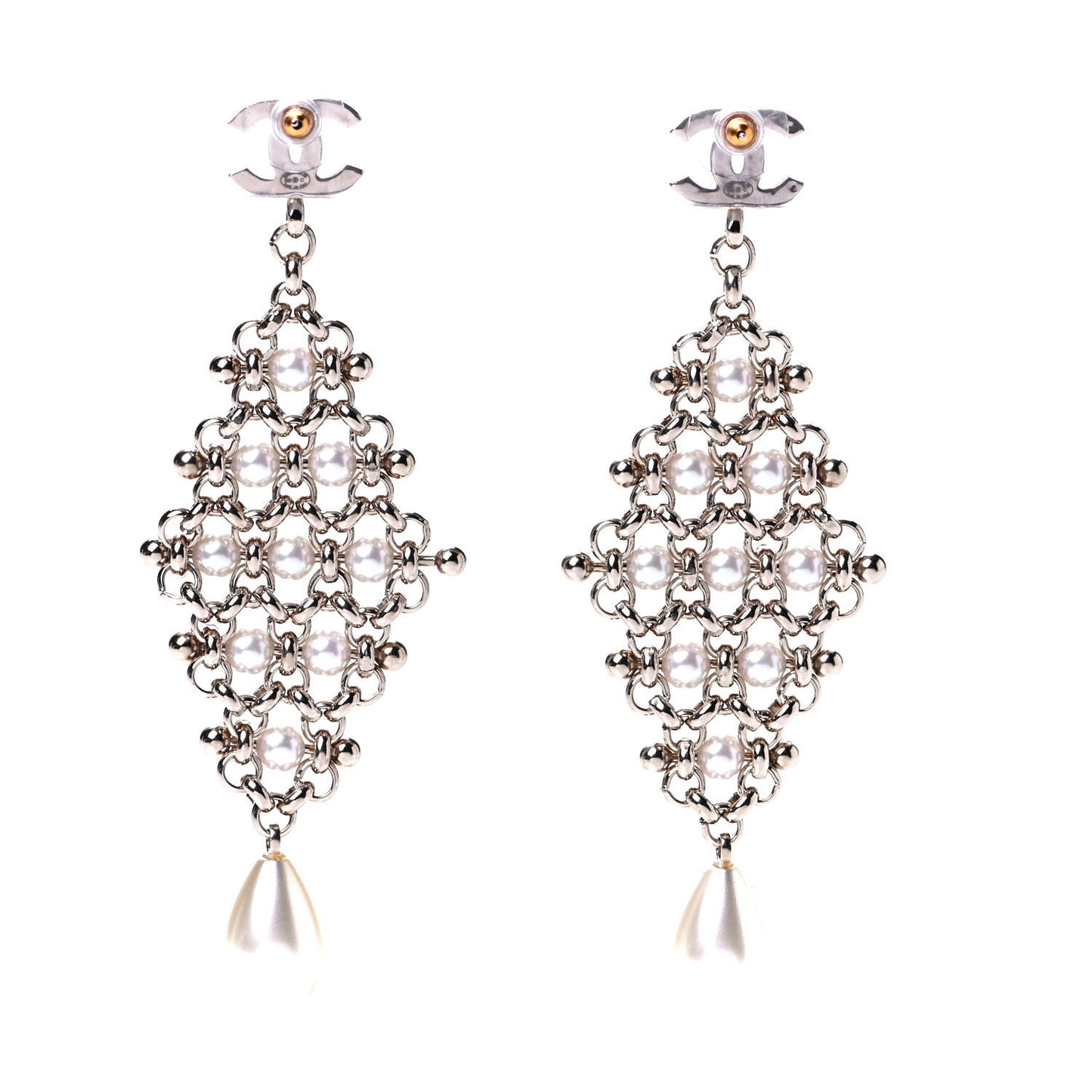 Pearl Monte-Carlo Nights Drop Earrings Gold