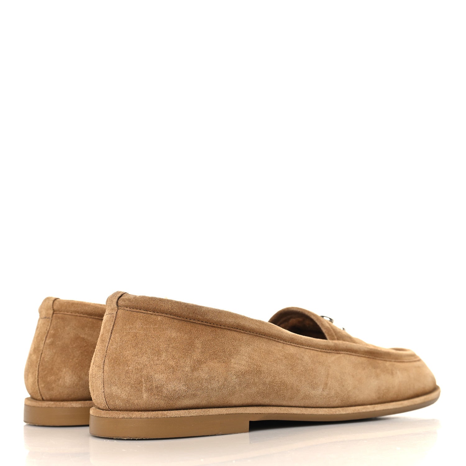Chanel Suede Calfskin CC Loafers 41 Dark Beige 5 of 10