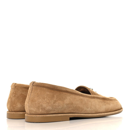 Chanel Suede Calfskin CC Loafers 41 Dark Beige 5 of 10