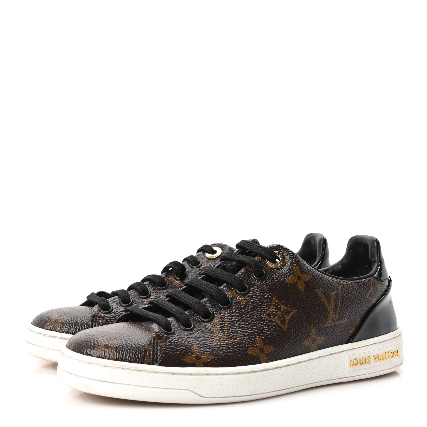 Louis Vuitton Patent Monogram Frontrow Sneakers 35 4 of 9