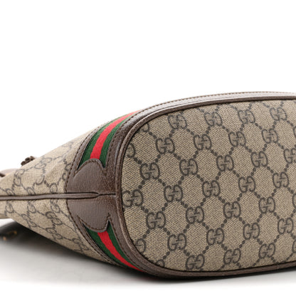 Gucci GG Supreme Monogram Web Ophidia Bucket Bag Brown 9 of 10