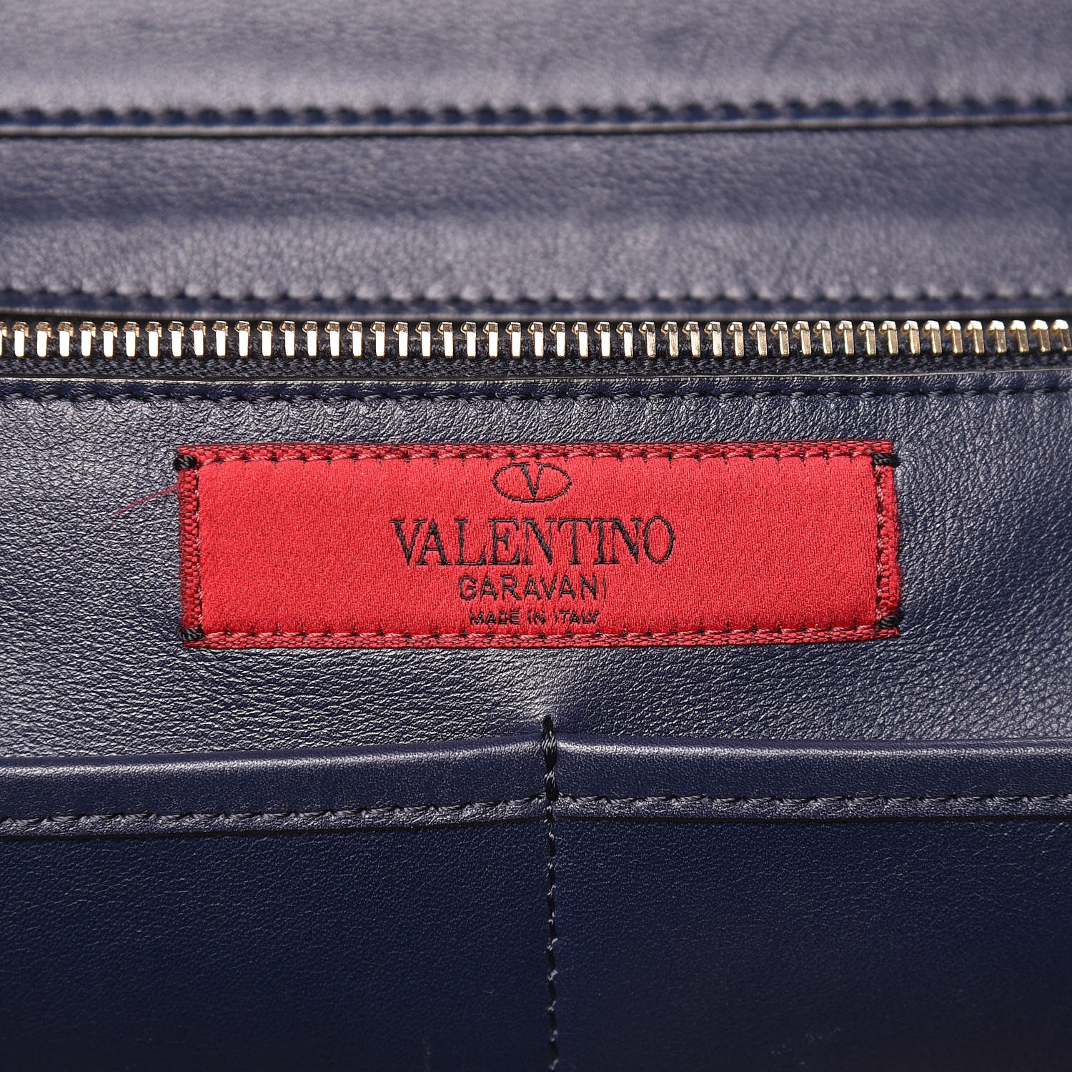 Valentino Garavani Vitello Medium Rockstud All Over Tote Marine 9 of 15