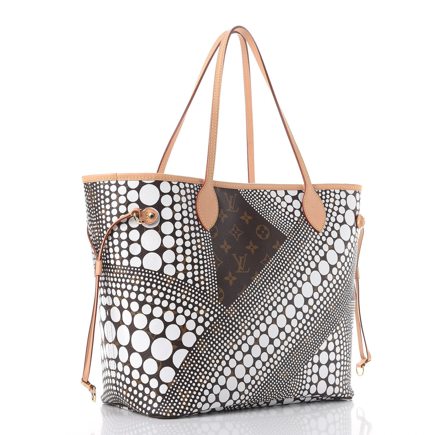 Louis Vuitton Monogram Kusama Waves Neverfull MM White 3 of 8