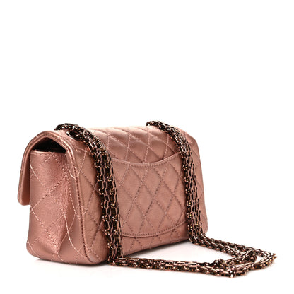 Chanel Metallic Grained Calfskin Quilted 2.55 Reissue Mini Flap Copper Pink Copper Pink 3 of 10