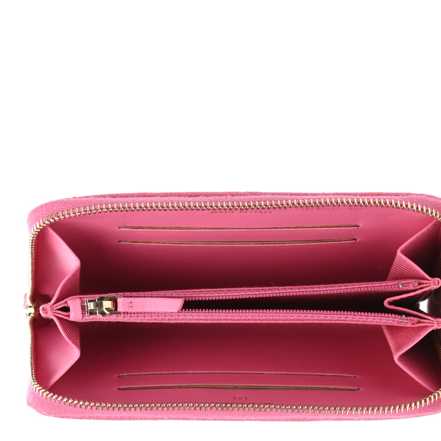Chanel Caviar Quilted Medium Zip Around Wallet Pink 5 of 9