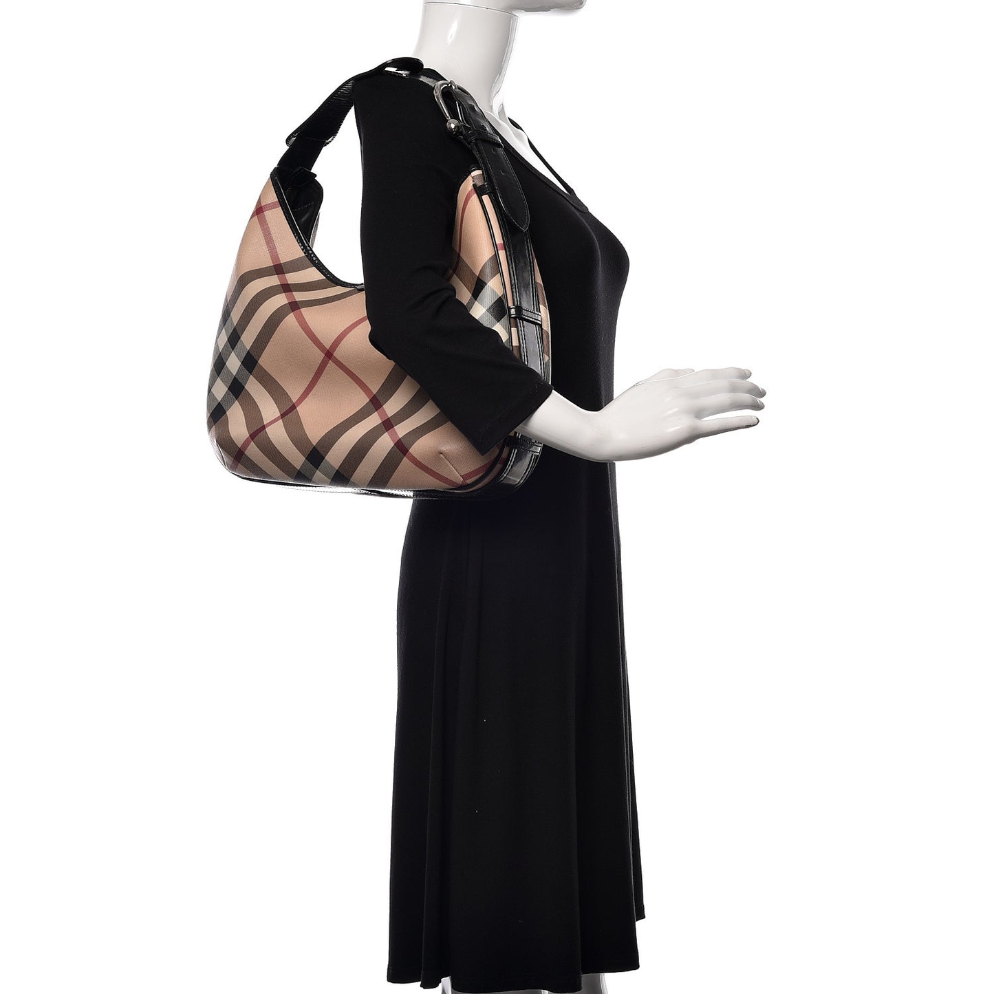 Nova Check Shoulder Bag Black