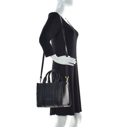 Marc Jacobs Grained Calfskin Small The Tote Bag Black 2 of 10