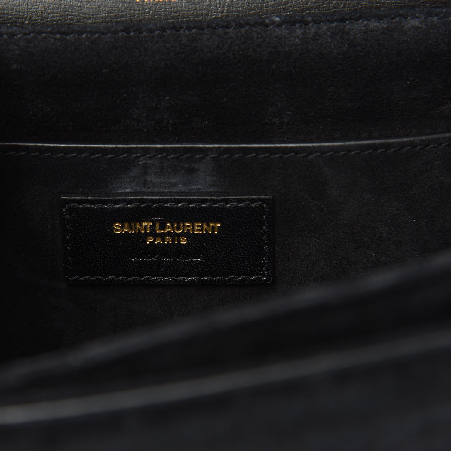 Saint Laurent Smooth Calfskin Suede Medium Bellechasse Black 7 of 12