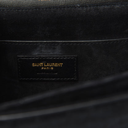 Saint Laurent Smooth Calfskin Suede Medium Bellechasse Black 7 of 12