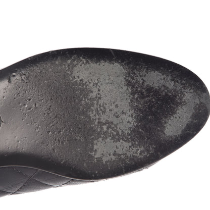 Chanel Lambskin Quilted CC Cap Toe Ballerina Flats 37.5 Navy 12 of 16