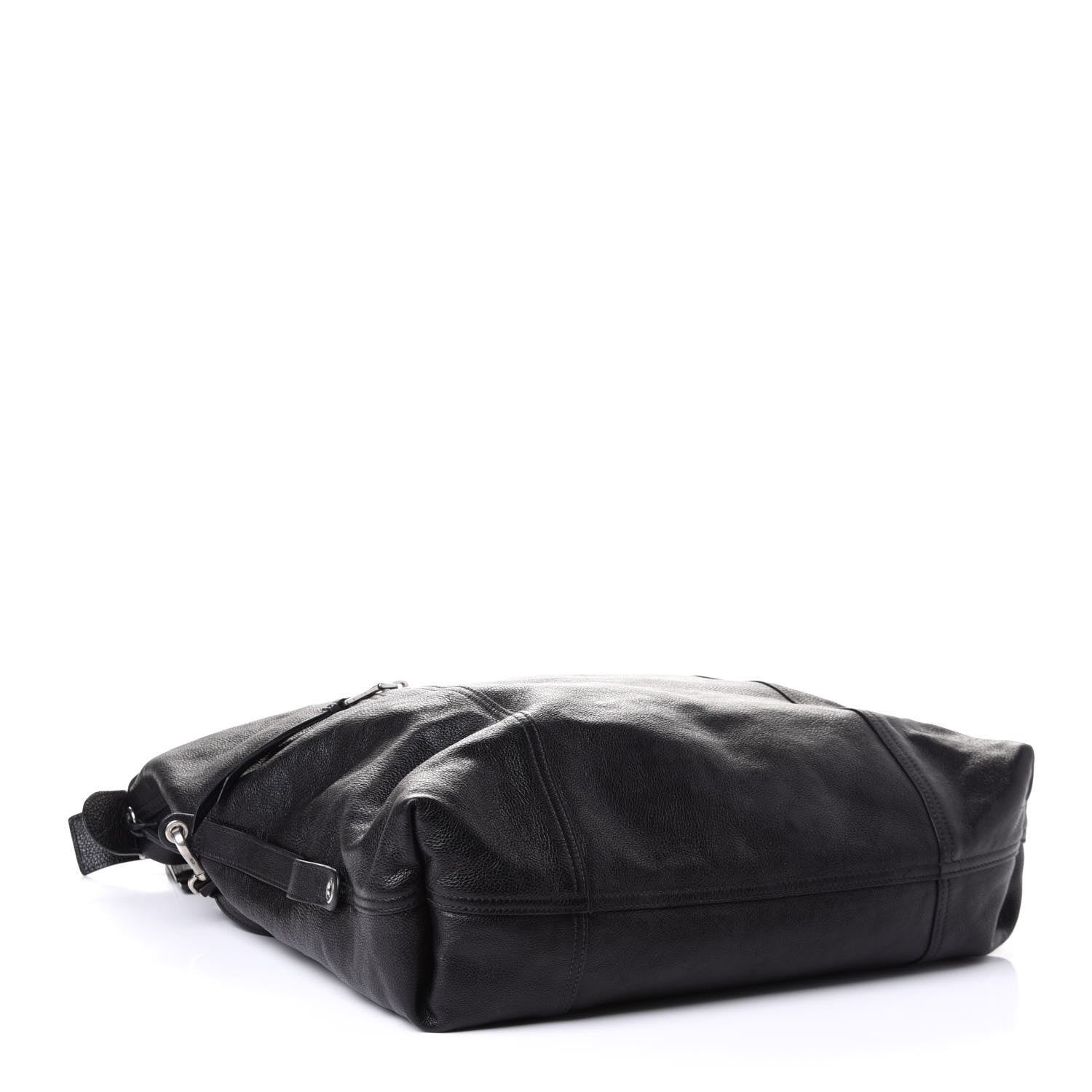 Prada Glace Calfskin Etiquette Hobo Black 3 of 6