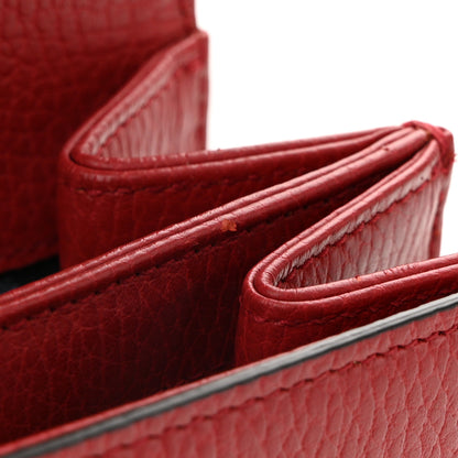 Gucci Dollar Calfskin Small Interlocking G Shoulder Bag Red 12 of 16