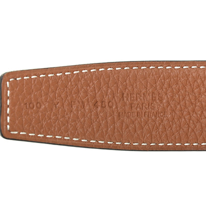Hermes Box Togo 32mm H Belt 100 Black Gold 3 of 6