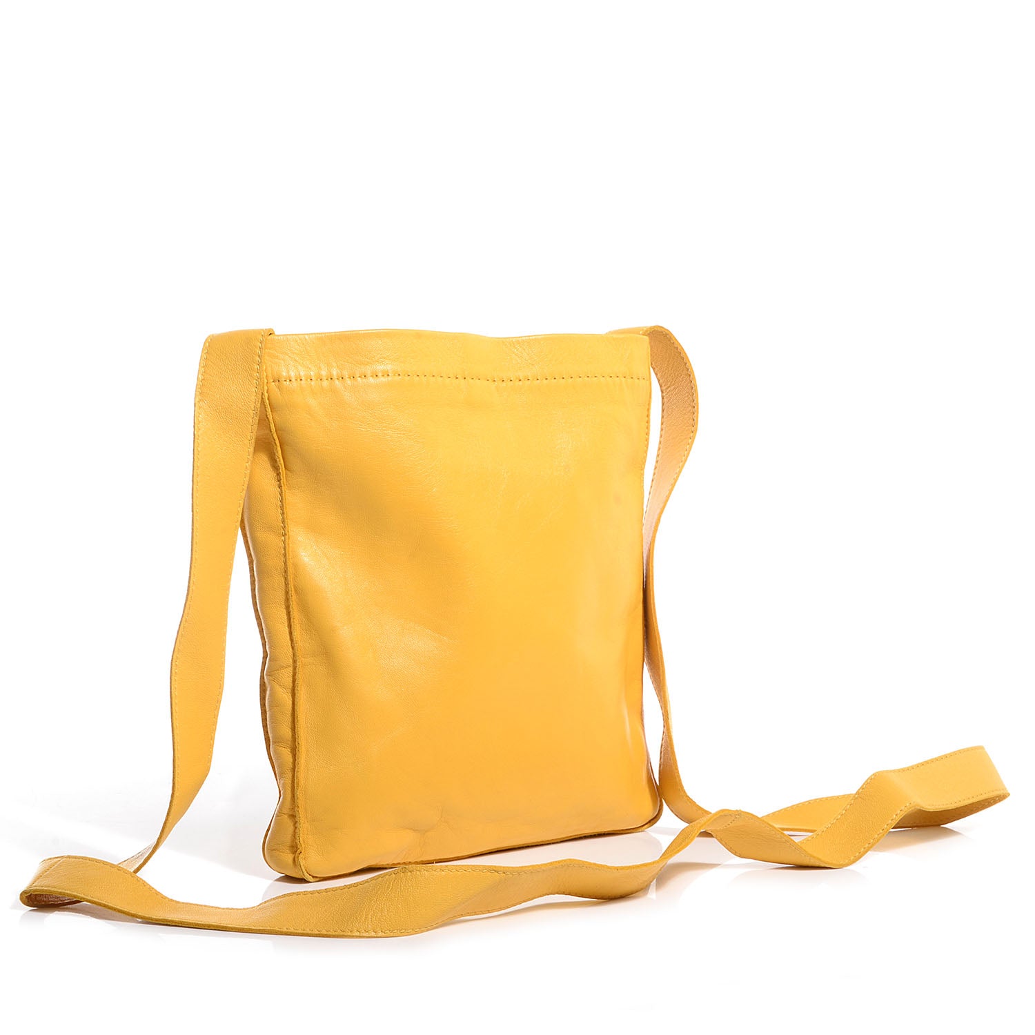 Hermes Lambskin Clou De Selle Pouch Soleil 5 of 12