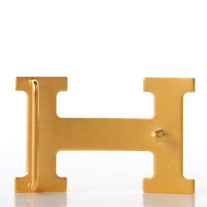 Hermes Togo Box 32mm H Belt 95 Orange Chocolate 4 of 9