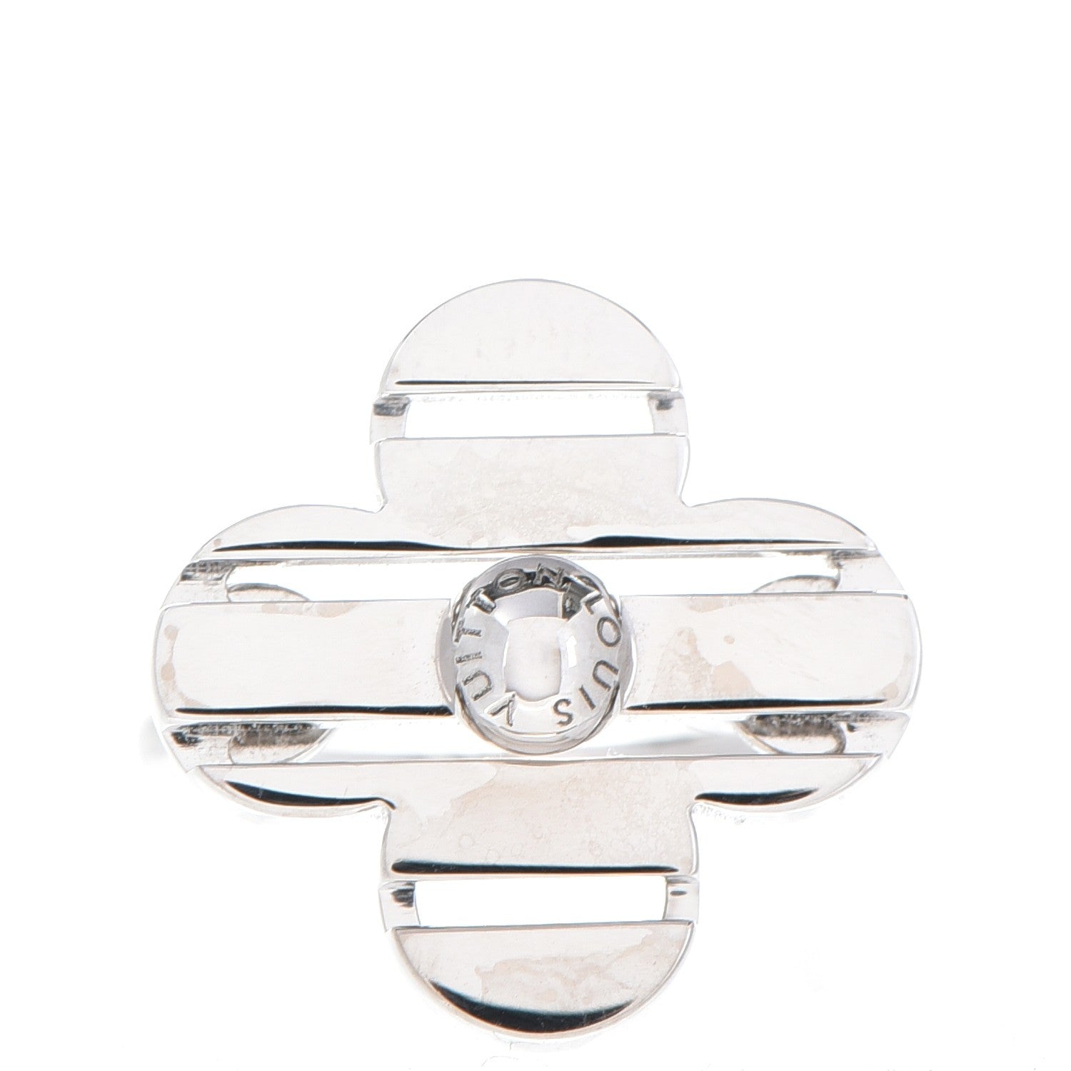 Louis Vuitton 18K White Gold Petite Fleur Ring 5 1 of 7