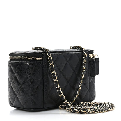 Chanel Caviar Quilted Small Vanity Case With Chain Black 3 of 10