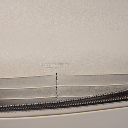 Bottega Veneta Nappa Intrecciato Studded Embellished Chain Wallet White 6 of 7