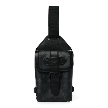 Louis Vuitton Monogram Eclipse Saumur Slingbag Black 1 of 9