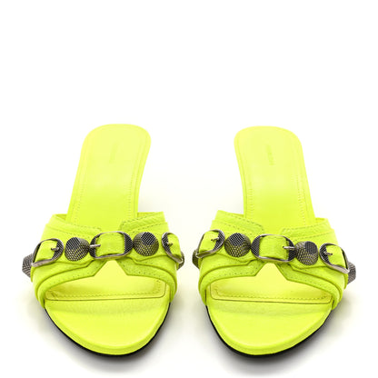 Balenciaga Agneau Arena Cagole 50mm Slide Sandals 36.5 Fluo Yellow 2 of 10