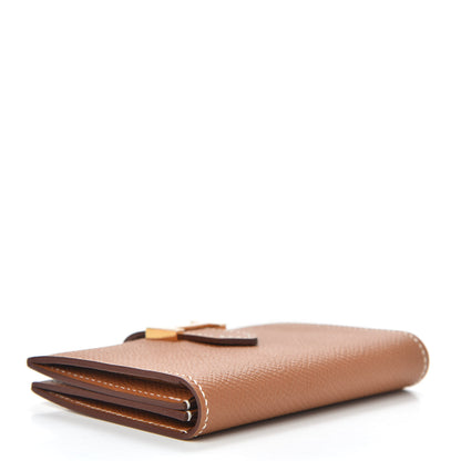 Hermes Epsom Bearn Card Holder Wallet Gold 4 of 8