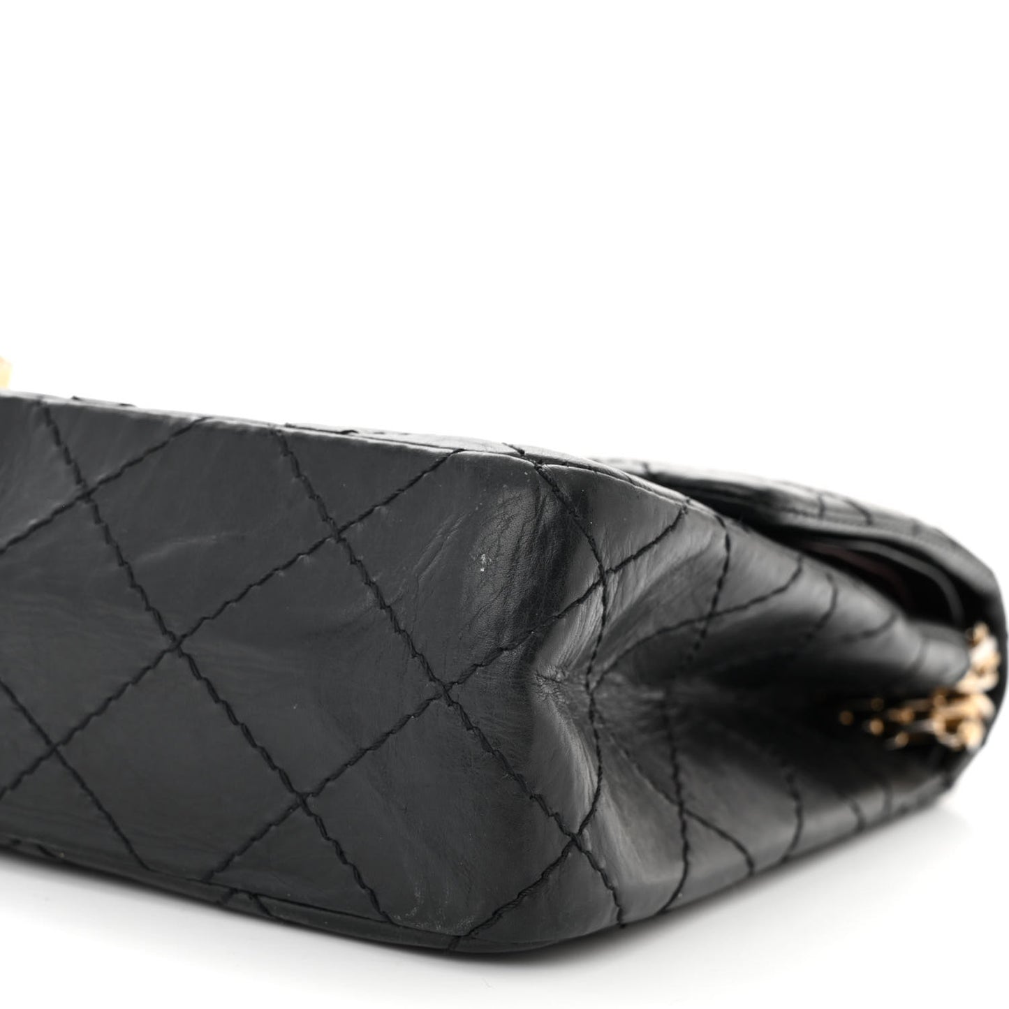 Aged Calfskin Quilted 50th Anniversary 2.55 Reissue 226 Flap Black