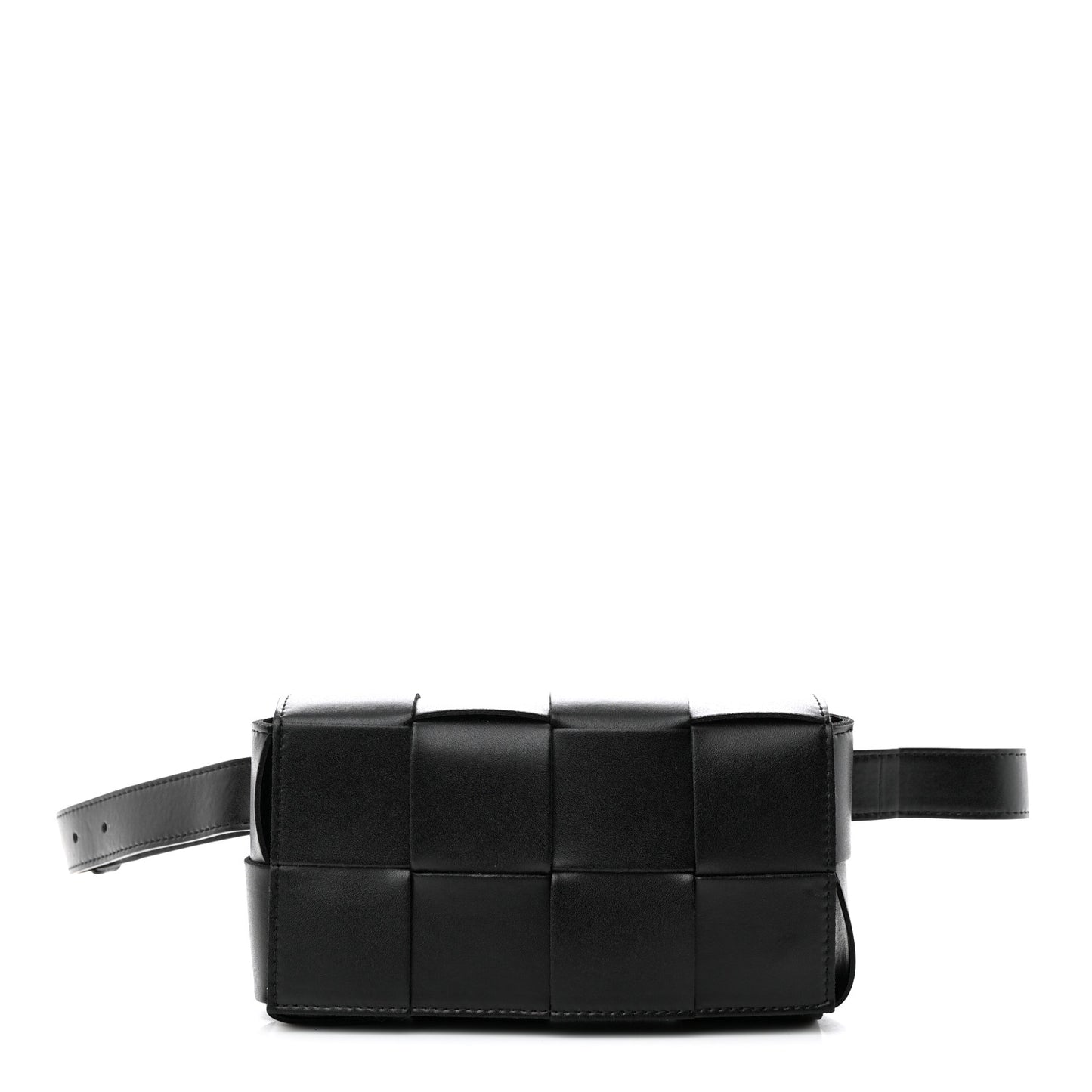 Nappa Maxi Intreccio The Belt Cassette Bag Black