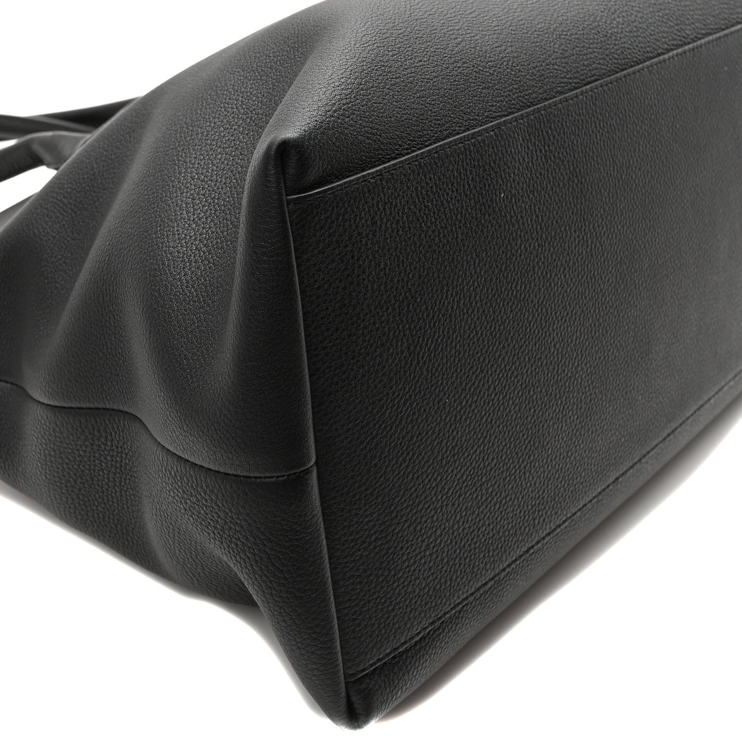 Grained Calfskin Saint Germain Medium Tote Black