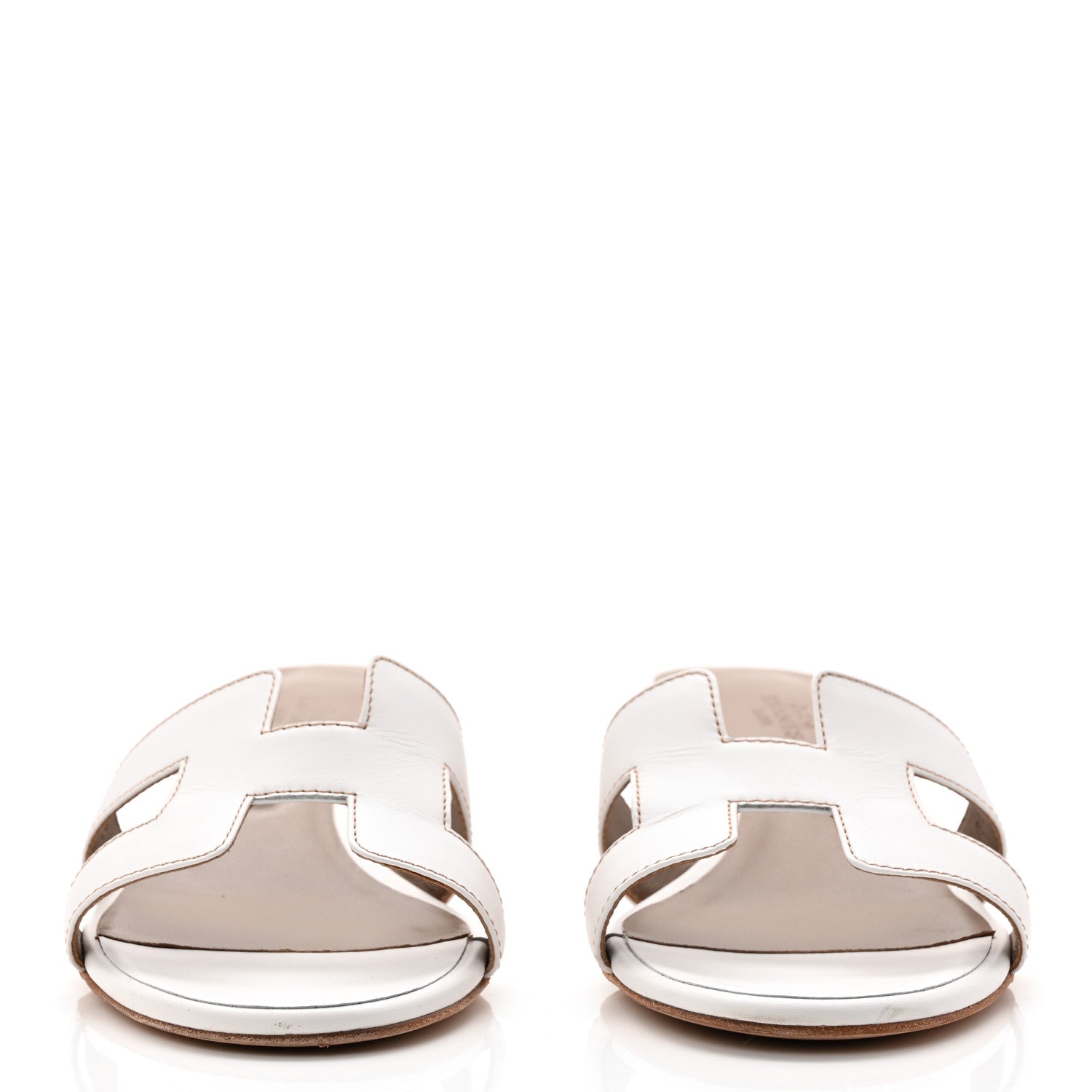 Hermes Calfskin Oasis Sandals 39 White 3 of 9