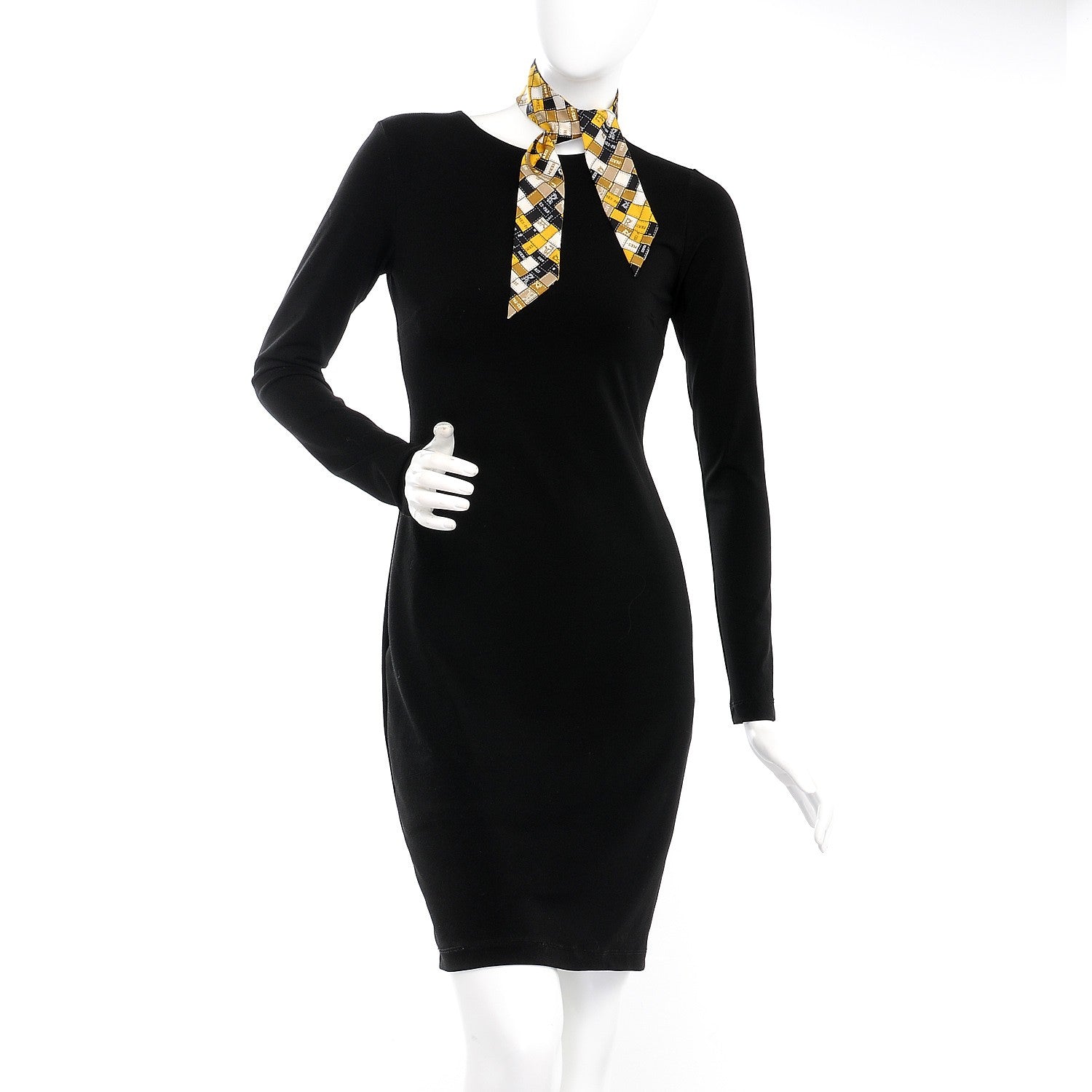 Hermes Silk Bolduc Au Carre Twilly Noir Blanc Vieil 2 of 5