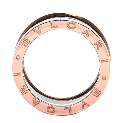 Bulgari 18K Rose Gold Black Ceramic B.Zero1 Four-Band Ring 58 8.25 4 of 5