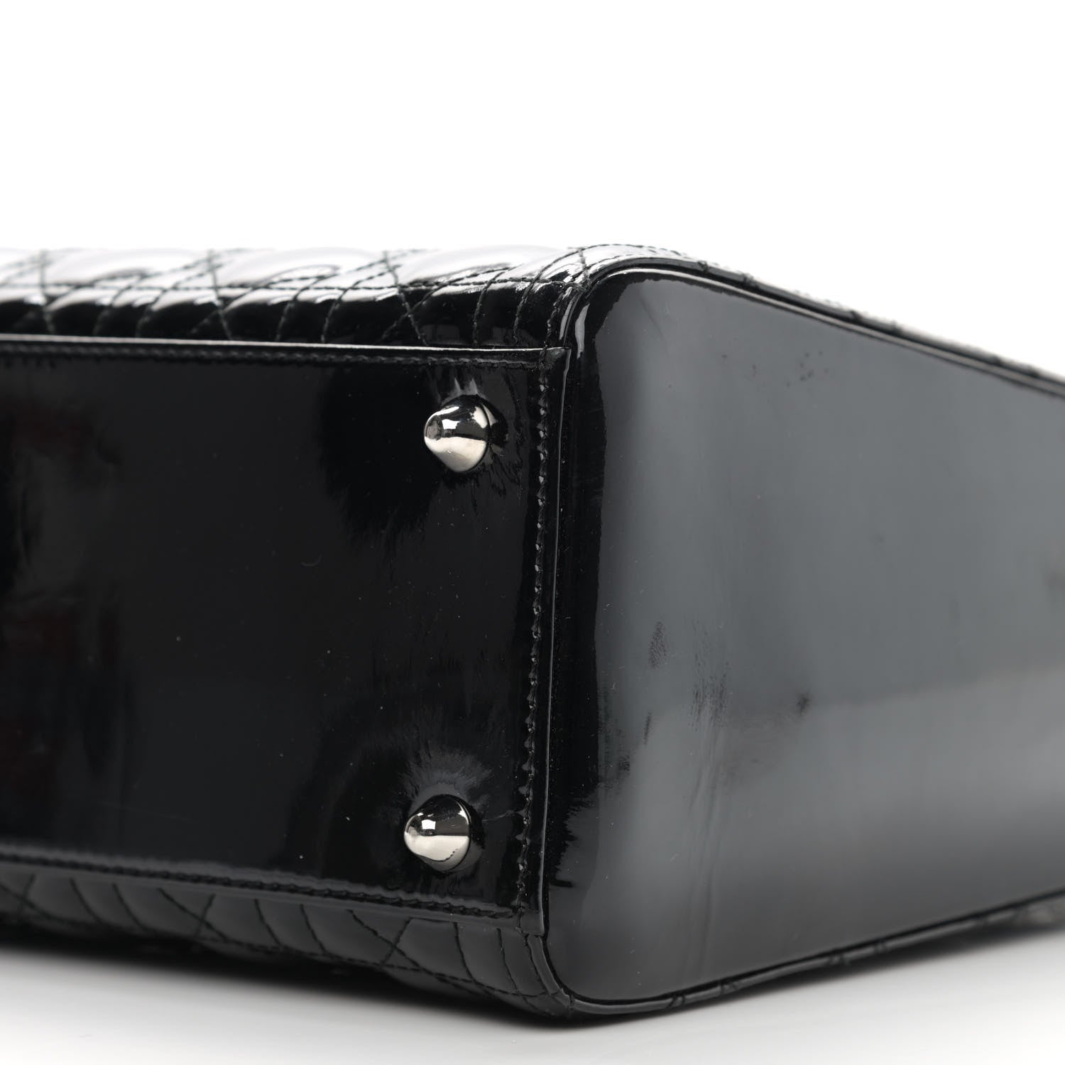 Christian Dior Patent Cannage Large Lady Dior Black 10 of 12