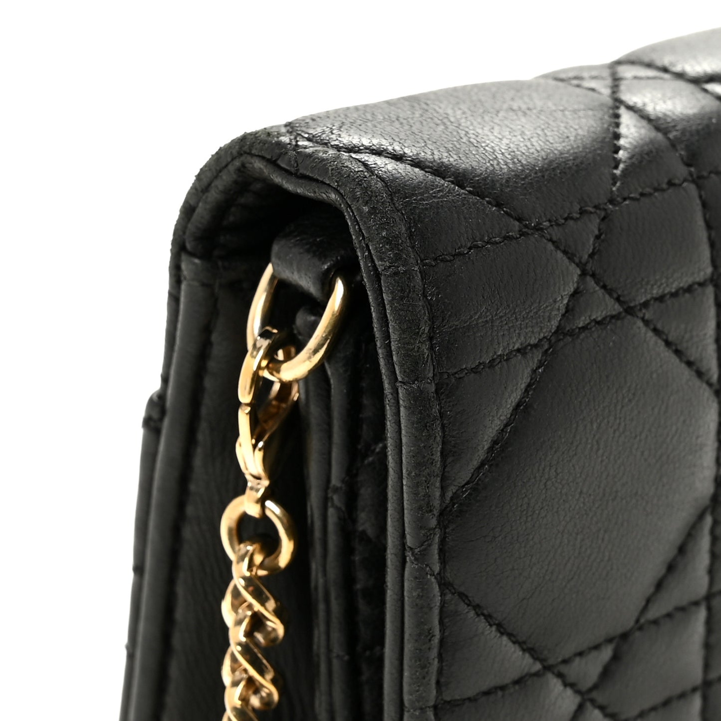 Lambskin Cannage Miss Dior Promenade Pouch Black