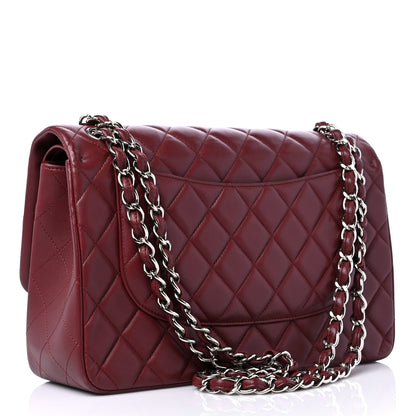 Chanel Lambskin Quilted Jumbo Double Flap Burgundy 3 of 16