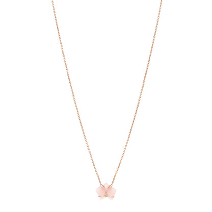 Cartier 18K Pink Gold Rose Quartz Diamond Caresse D'Orchidees Par Cartier Pendant Necklace 1 of 4