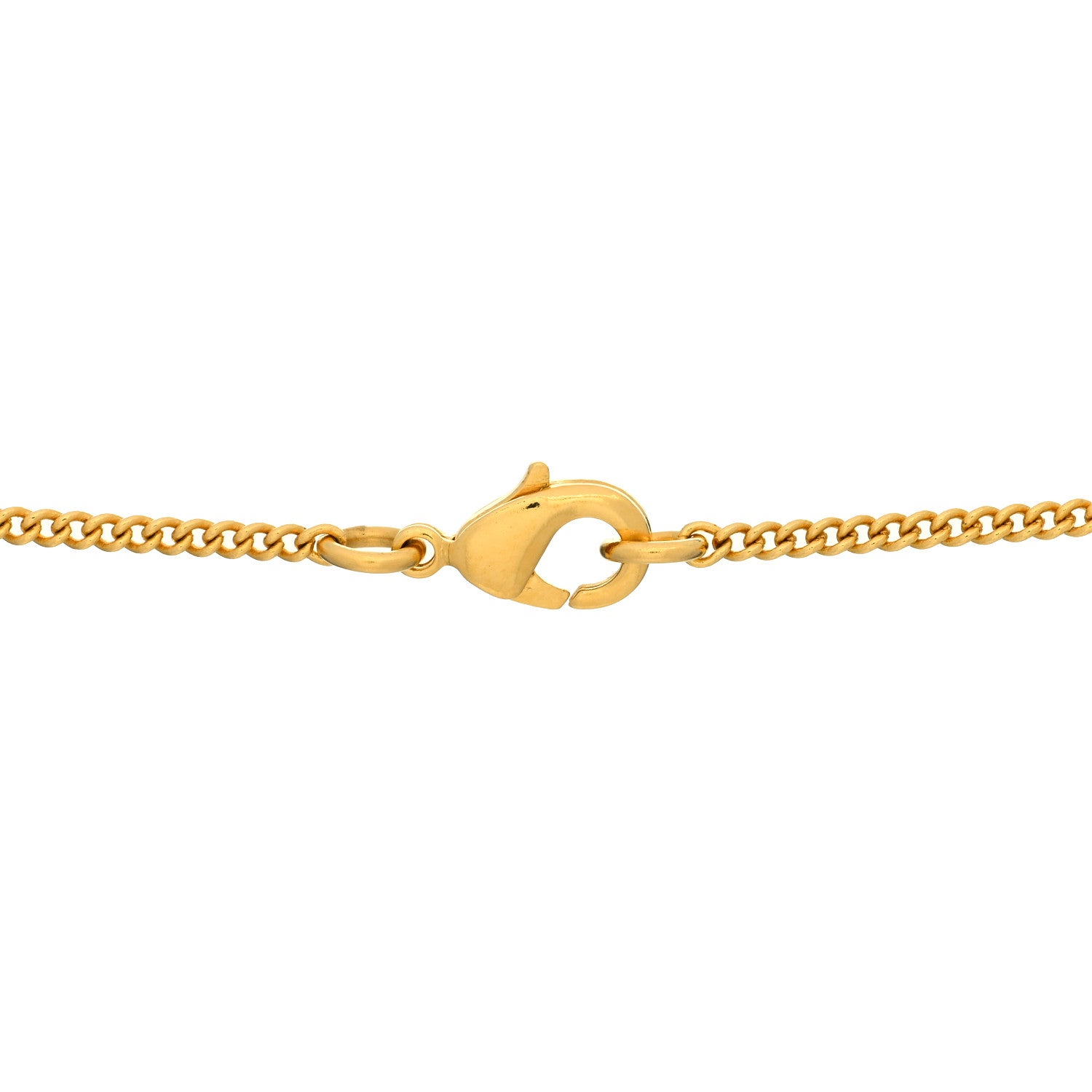 Chanel Metal CC Paris Button Necklace Gold 4 of 5
