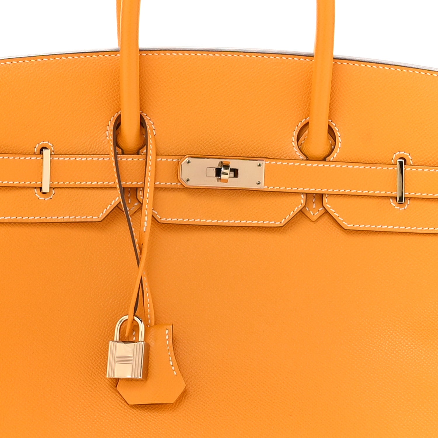 Hermes Epsom Candy Birkin 35 Jaune D'Or Feu 8 of 12
