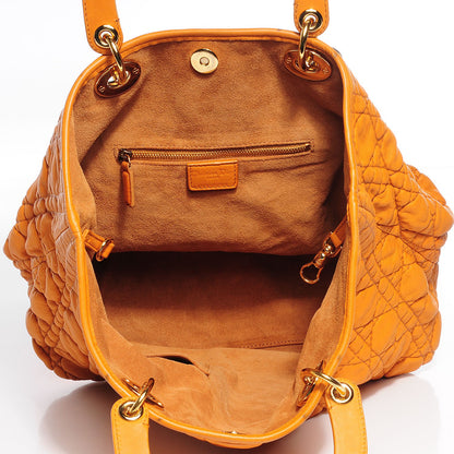 Christian Dior Lambskin Cannage Soft Lady Dior Tote Orange 6 of 8