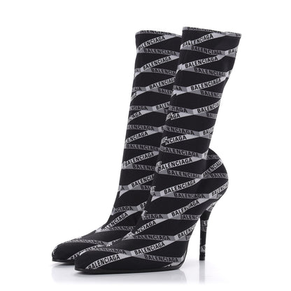 Balenciaga Spandex Losange Monogram 110mm Booties 39 Gris Black 3 of 7