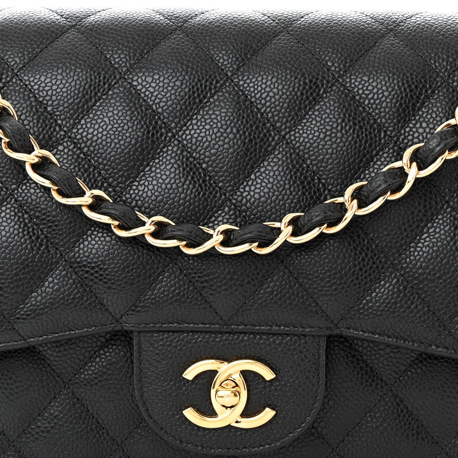 Chanel Caviar Quilted Jumbo Double Flap Black 8 of 13