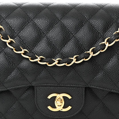Chanel Caviar Quilted Jumbo Double Flap Black 8 of 13