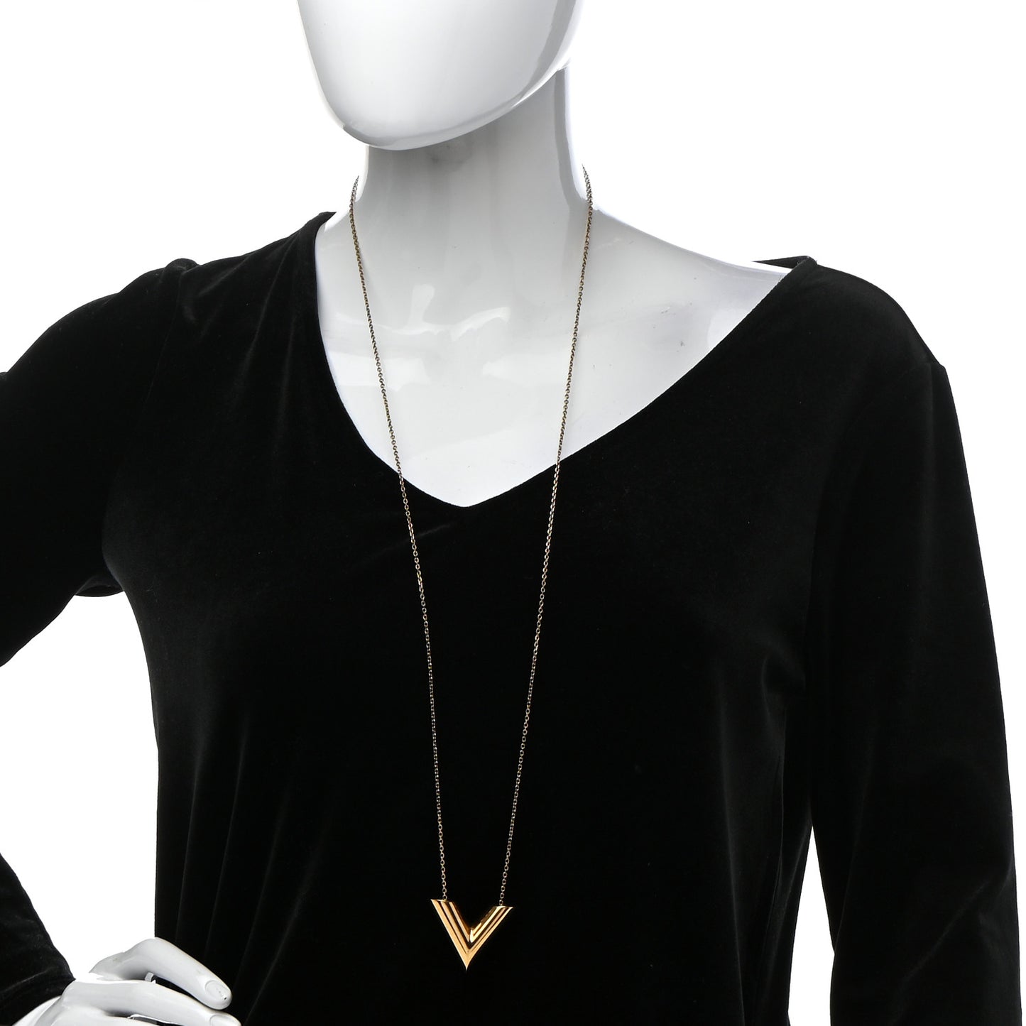 Essential V Necklace Gold