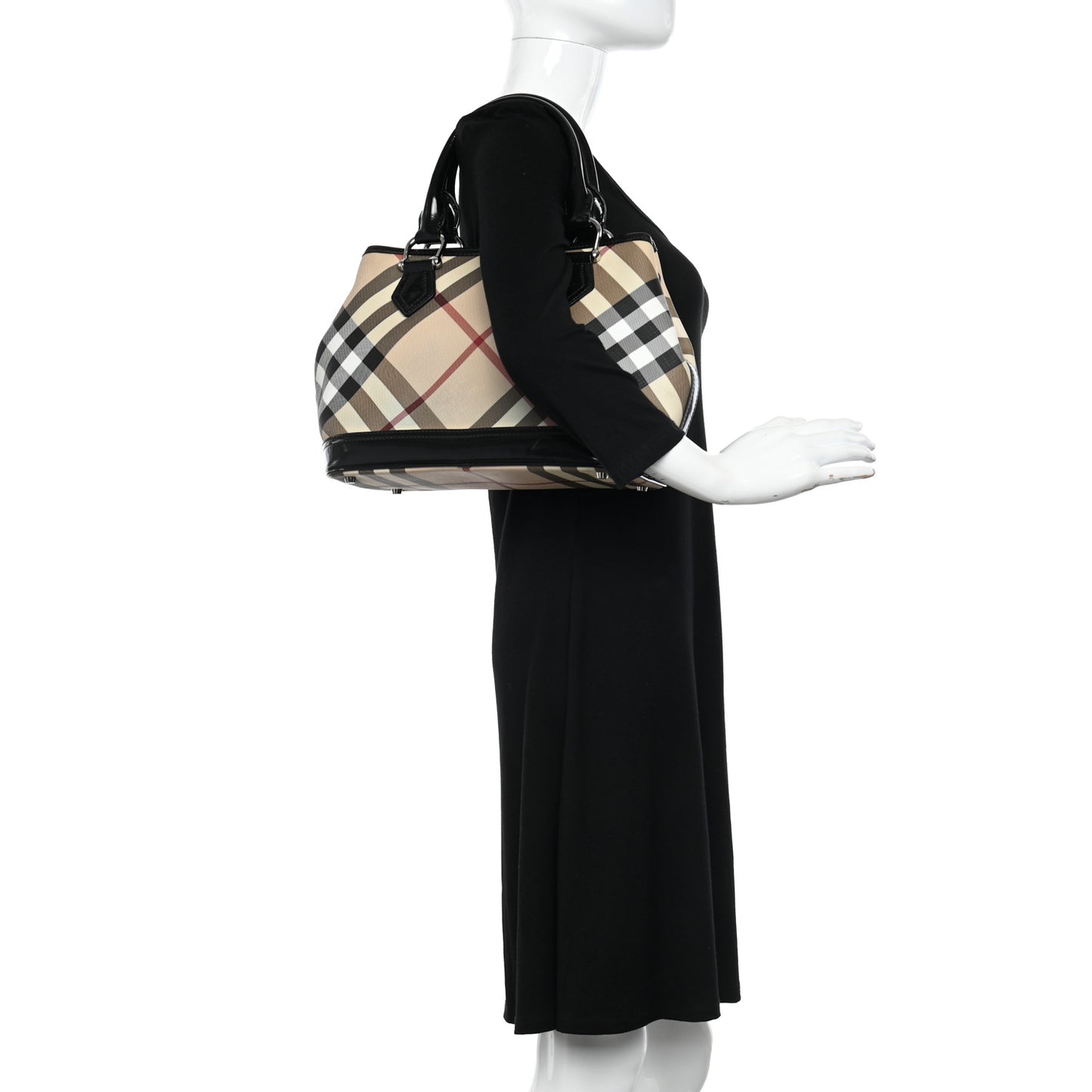Nova Check Medium Tote Black